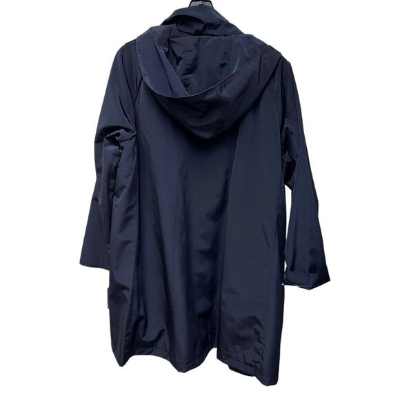 Jane Post $525 wool Lined Hooded coat in Navy blue womens 1X NWT - Picture 5 of 11